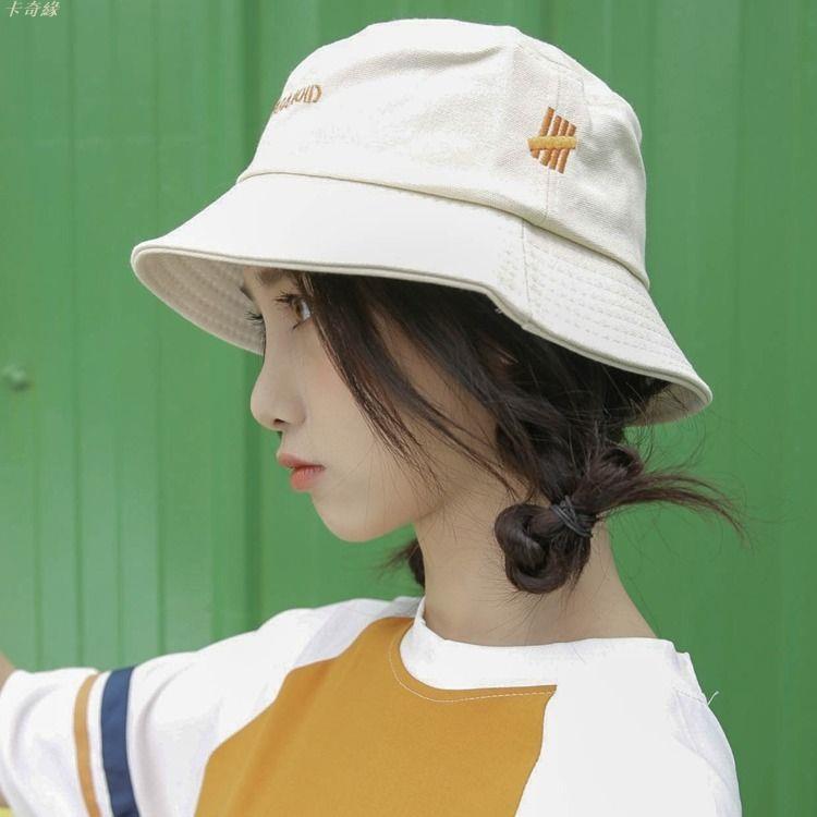夏季漁夫帽女日系短發學生韓版百搭遮陽帽出游簡約帽子原宿潮