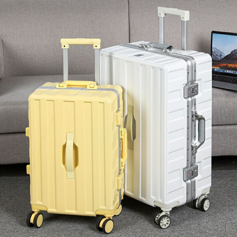 鋁框行李箱 大容量24寸拉桿箱可USB充電 女士20寸登機箱 男學生旅行箱萬向輪 密碼箱
