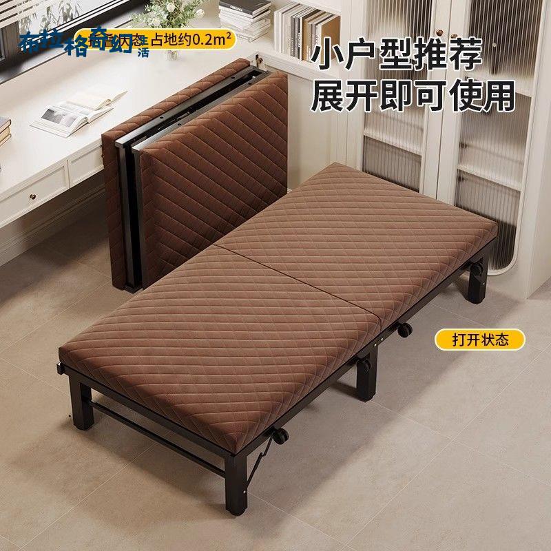 【布拉格】 床 邊加寬拼接床 兒童大人可睡鐵藝軟包側邊床 加固折疊單人床 可移動 工廠直發 可開發票 [dz0321]