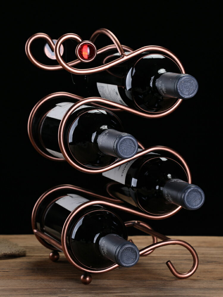 紅酒架 紅酒杯收納架 歐式紅酒架擺件簡約創意葡萄酒瓶架子酒櫃裝飾品擺件酒瓶架家用『TZ01367』