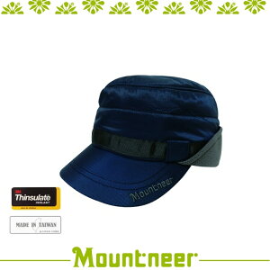 【Mountneer 山林 中性 3M鋪棉耳罩軍帽《丈青》】12H02/內刷毛/防風/透氣