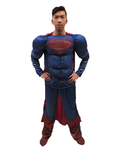 超人 肌肉裝(2件式大人)，萬聖節服裝 DC 英雄 化妝舞會 派對道具 成人變裝 表演，X射線【W370071】