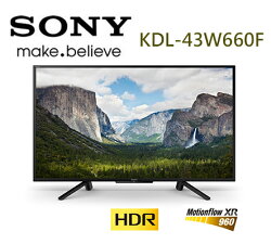 SONY 新力 KDL-43W660F 43吋 HDR 液晶電視 公司貨 (不含安裝)