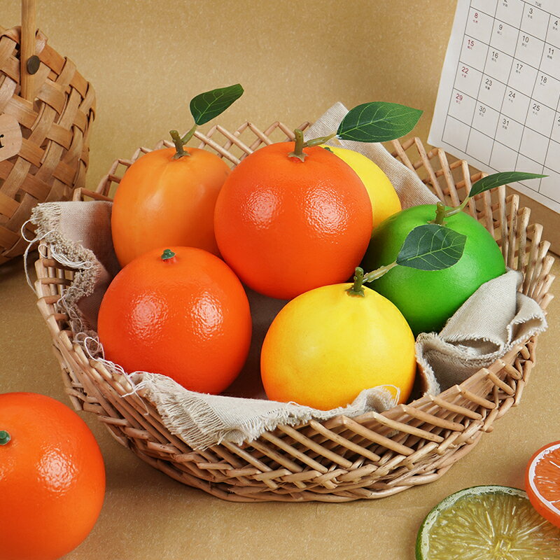 仿真贛南臍橙模型新奇士橙子泡沫假水果擺件攝影道具水果裝飾展示