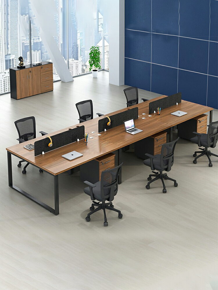 條形職員辦公桌組合現代簡約職員桌簡約屏風卡座位員工位電腦桌椅