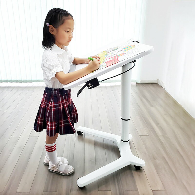 移動升降折疊電腦桌站立辦公傾斜桌面兒童學習書桌家用沙發床邊桌