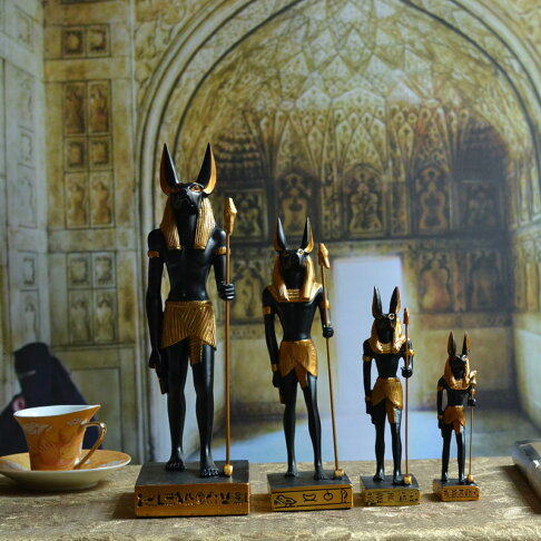 木乃伊禮品歸來埃及神像阿努比斯狗神擺件荷魯斯守護神旅游紀念品 1