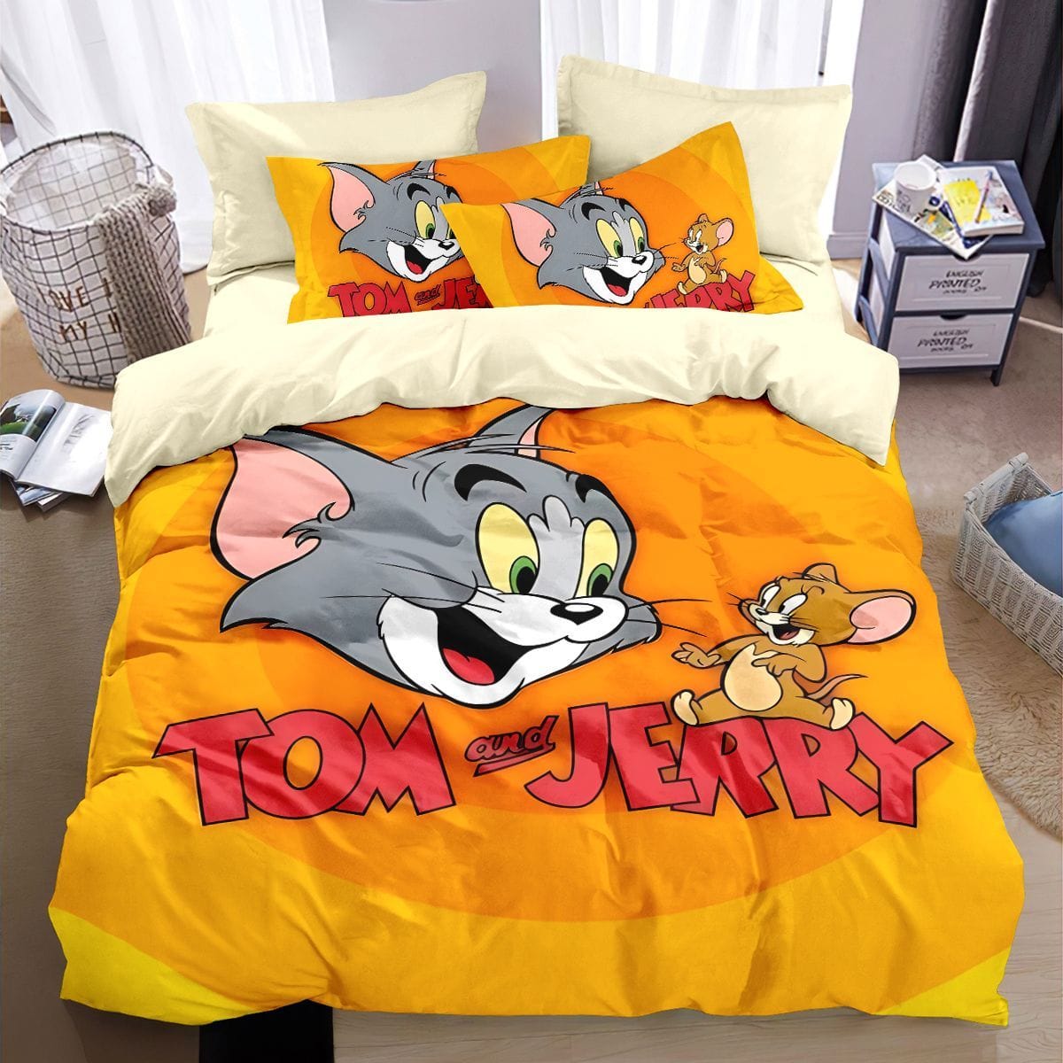 貓跟老鼠卡通系列棉質床包四件套 4