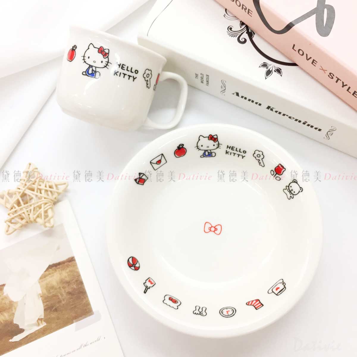 陶瓷餐具系列 馬克杯 點心盤-凱蒂貓 三麗鷗 HELLO KITTY 日本進口正版授權