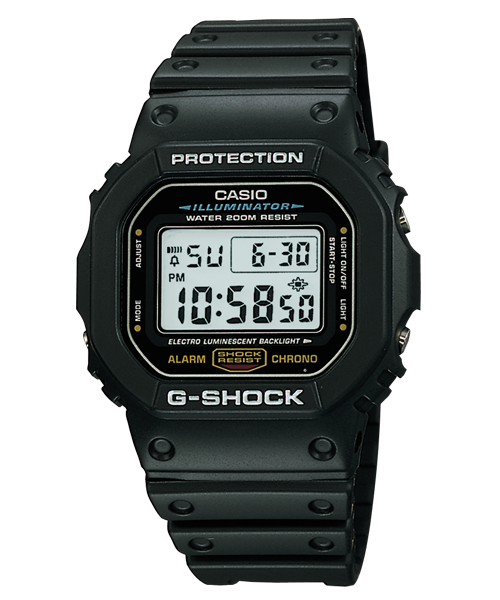 【CASIO卡西歐】G-SHOCK 潮流經典防水電子錶 (DW-5600E-1) 廣三SOGO [APP下單享4%點數]