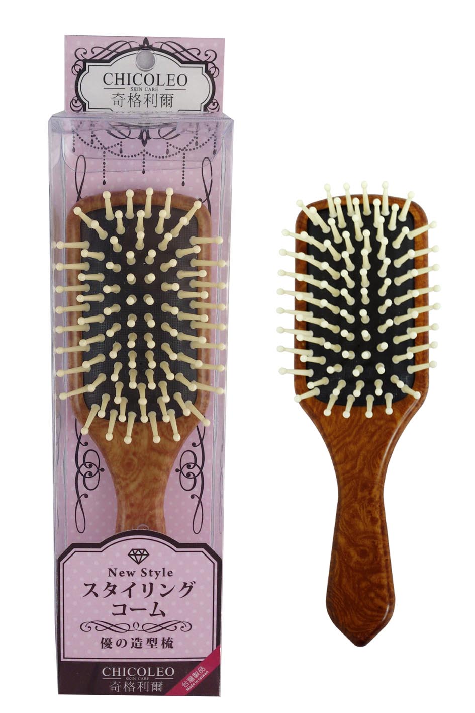 優の造型梳-中四方按摩針梳(盒裝) 1入