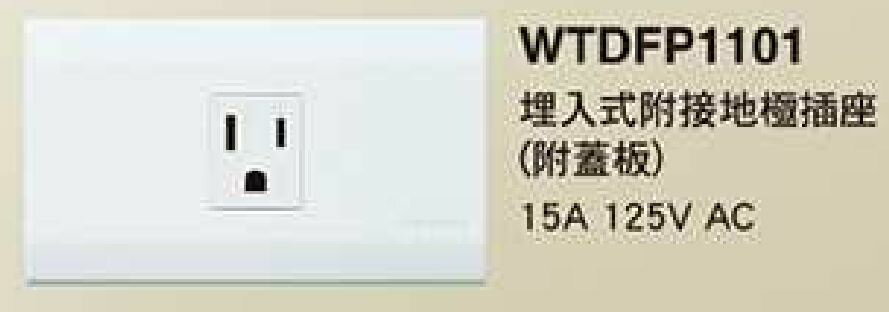 【國際Panasonic】星光系列 WTDFP1101 埋入式附接地插座