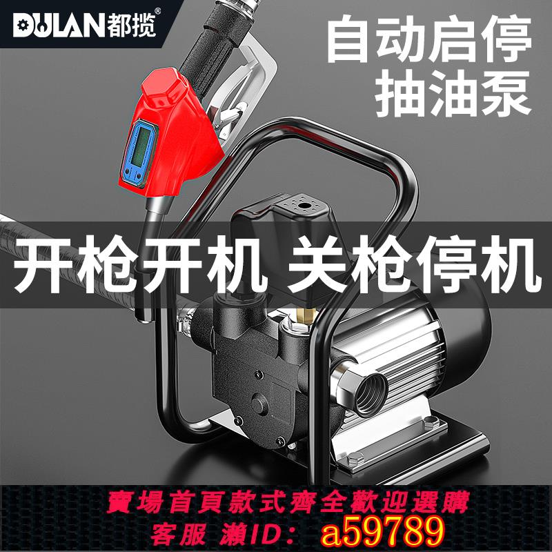【臺灣公司 可打統編】都攬電動抽油泵12v24v220v柴油自動啟停停機大流量自吸加油計量泵