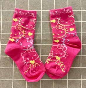 【震撼精品百貨】Hello Kitty 凱蒂貓~三麗鷗 KITTY兒童襪子(14~19CM)-桃愛心#52897