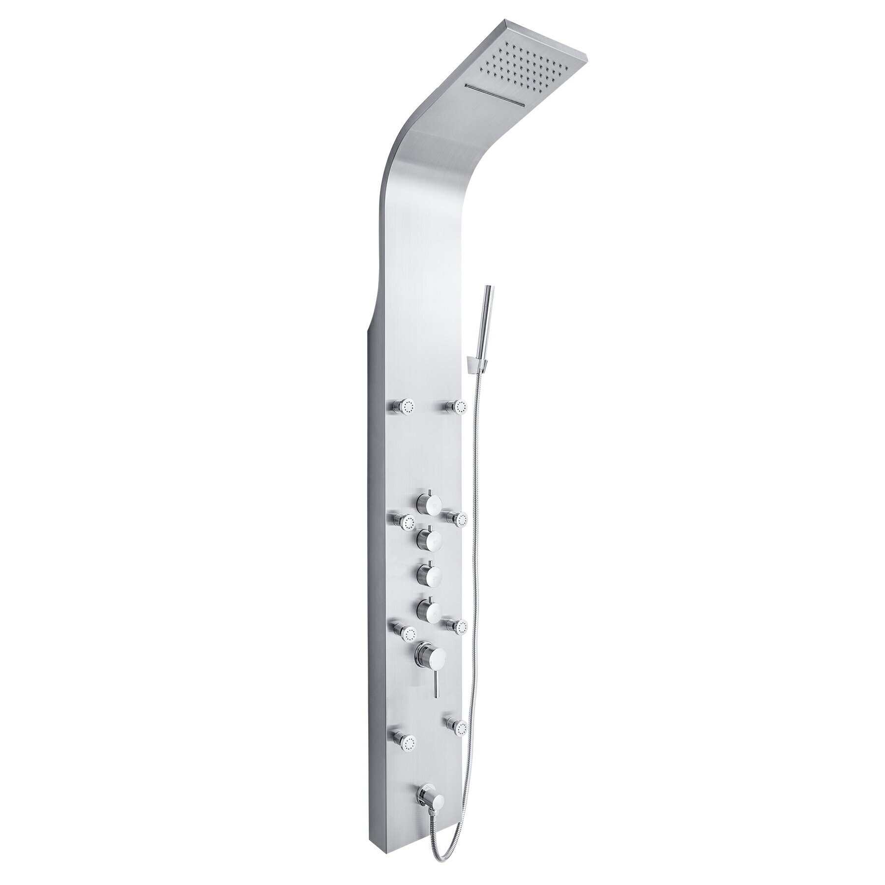 Akdy Simultaneously Operated Shower Panel System - Stainless Steel - Silver - 65-in SP0111