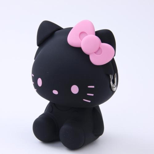 Hello Kitty 全身 造型 Hello Kitty 矽膠 零錢包 黑色 全身 坐姿 造型 三麗鷗 KT 凱蒂貓 日貨 正版授權 J00030238立體坐姿 黑色 矽膠 零錢包 KT 凱蒂貓 日貨 正版授權 J00030238