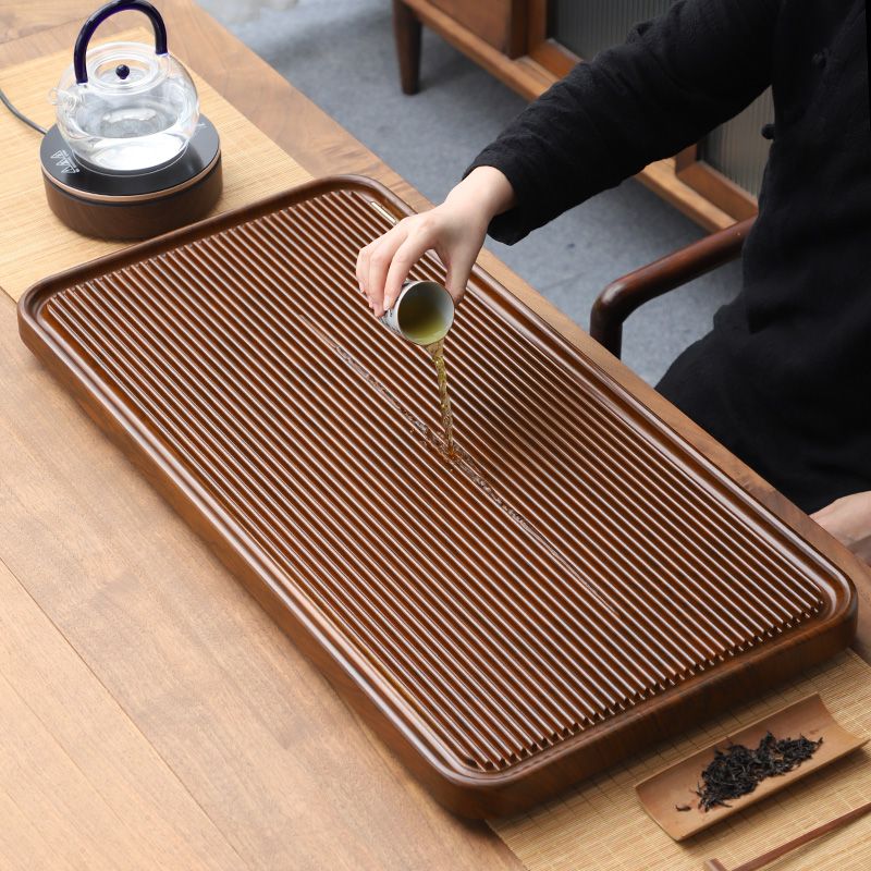 免運 可開發票 茶盤 簡易整塊高階茶盤實木家用排儲小型幹泡茶臺辦公室茶海功夫電木款
