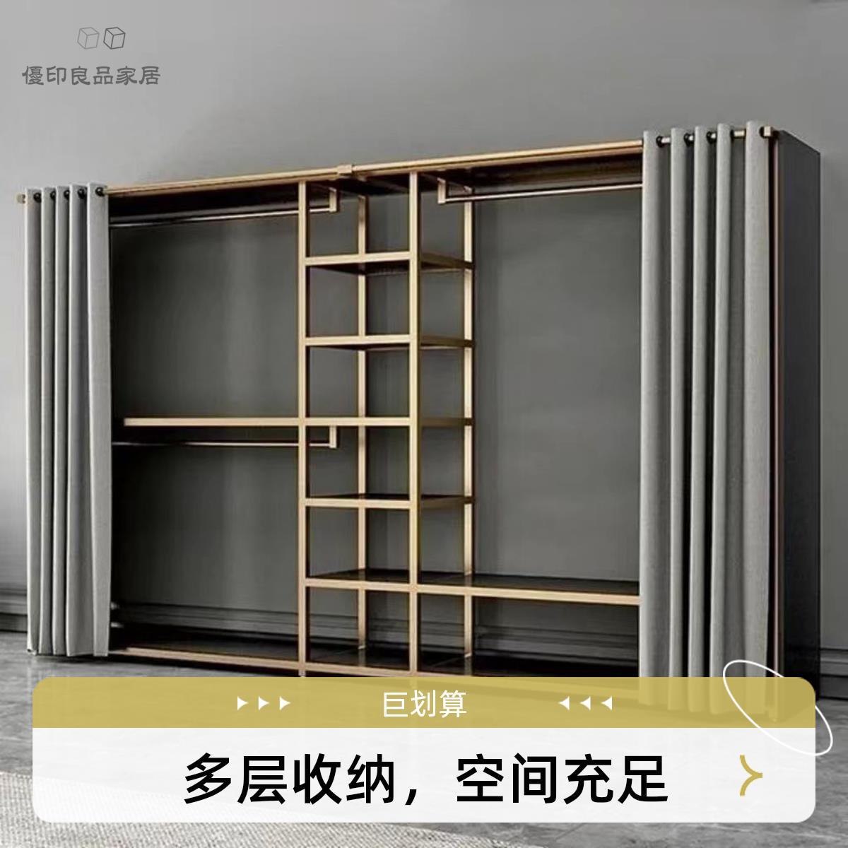 工廠直銷 免運 衣櫃 開放式衣櫃 衣帽架 掛衣架 落地開放步入金屬衣帽間掛衣架組合雙層臥室置物衣櫃房間多層定製特惠/開立發票 售後保障 全館八折 Y13