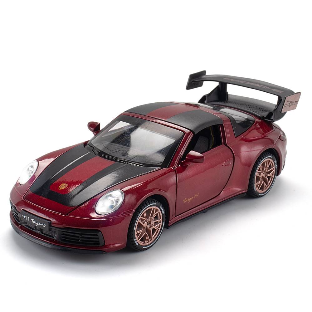 （散裝)仿真1比32新奧保時捷911賽道版合金跑車模型景區兒童玩具