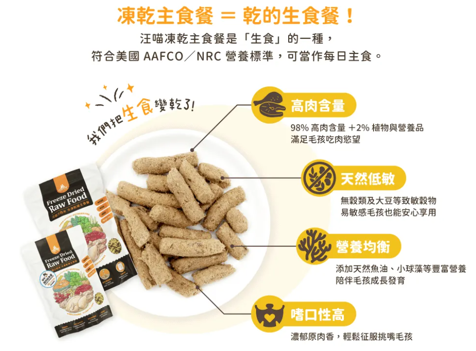 🧨熱賣到貨🧨汪喵星球【貓咪冷凍乾燥生食餐】80g /500g 貓咪主食 98%肉含量 凍乾生食餐 營養吃方便餵 生食也能常溫保存 1