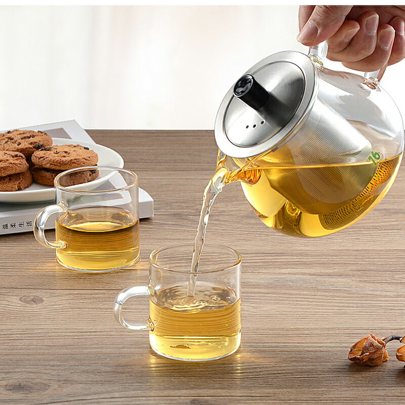臺灣家用大號加厚玻璃泡茶壺耐高溫過濾茶具花茶沖茶器煮茶
