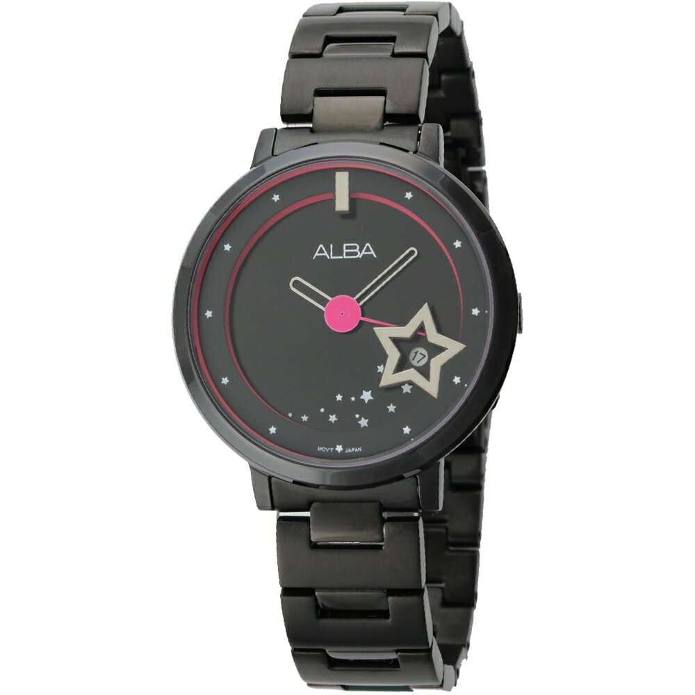 送禮首選★ALBA 可愛星空浪漫淑女腕錶(AG8363X1)-黑/38mm    附提袋【全館滿額折價★APP下單點數4倍送】線上購買享_實體門市同步服務