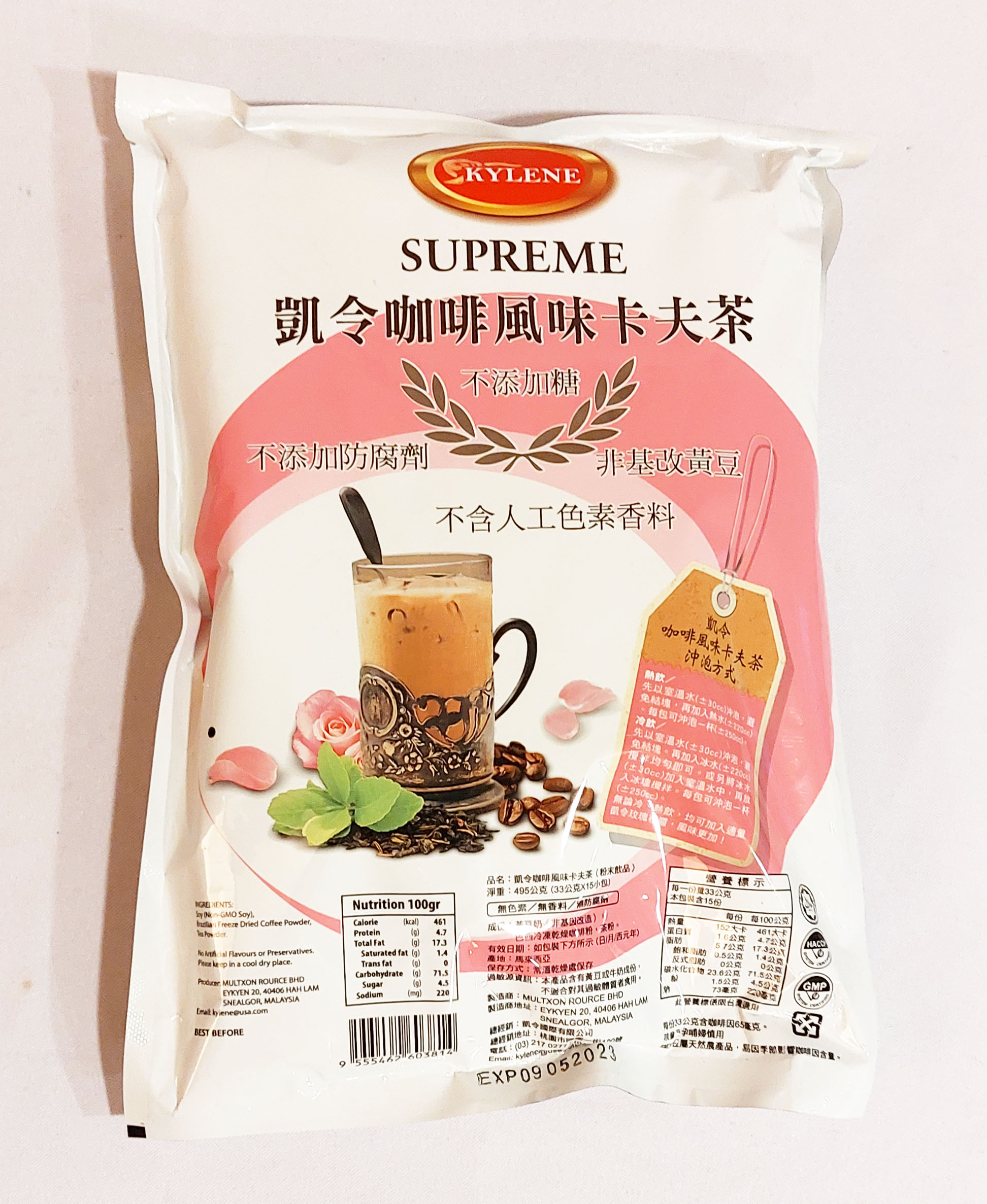 凱令咖啡風味卡夫茶 無糖 400公克/20小包