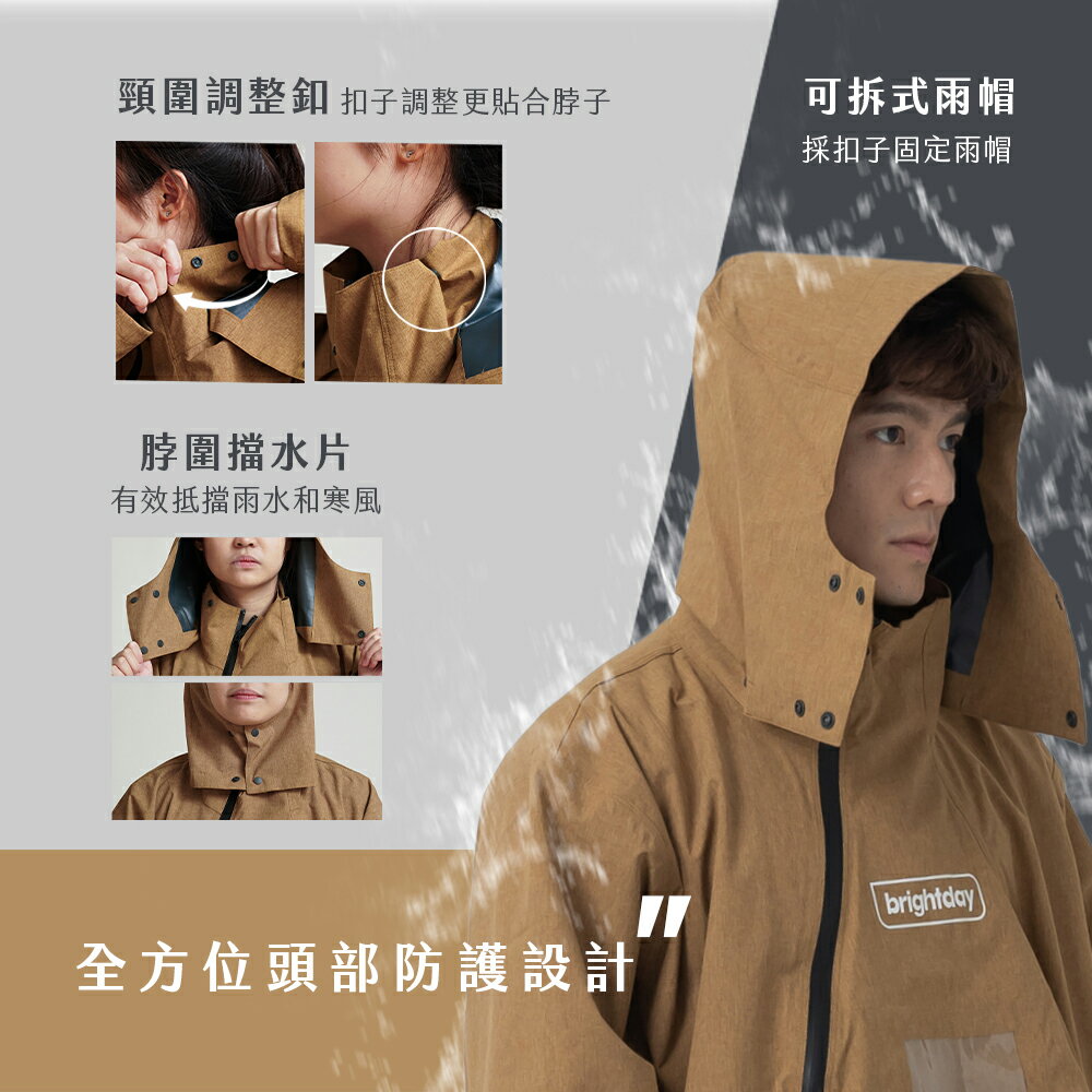 【奧德蒙直營】ACE半斜開雙拉鍊防水透氣連身式雨衣-outperform 6