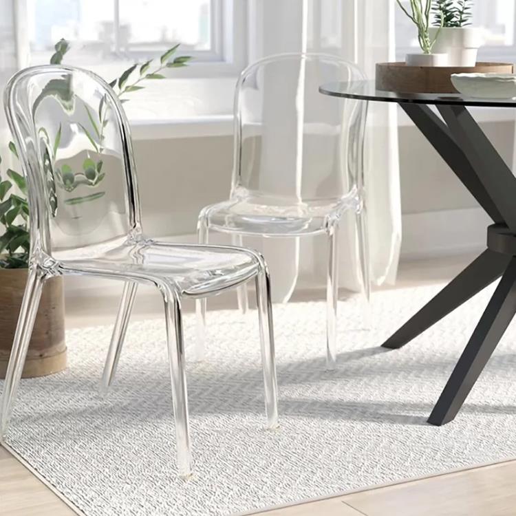 北歐創意透明凳子亞克力現代簡約水晶化妝椅網紅ins椅子塑料餐椅