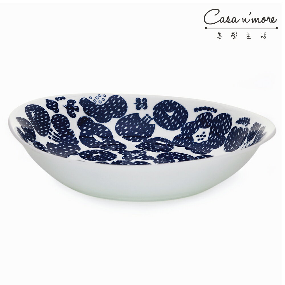 日本 Natural69 波佐見燒 CurryPasta系列 圓形深盤 陶瓷盤 菜盤 圓盤 深盤 20cm 寶物 藍色 日本製【$199超取免運】