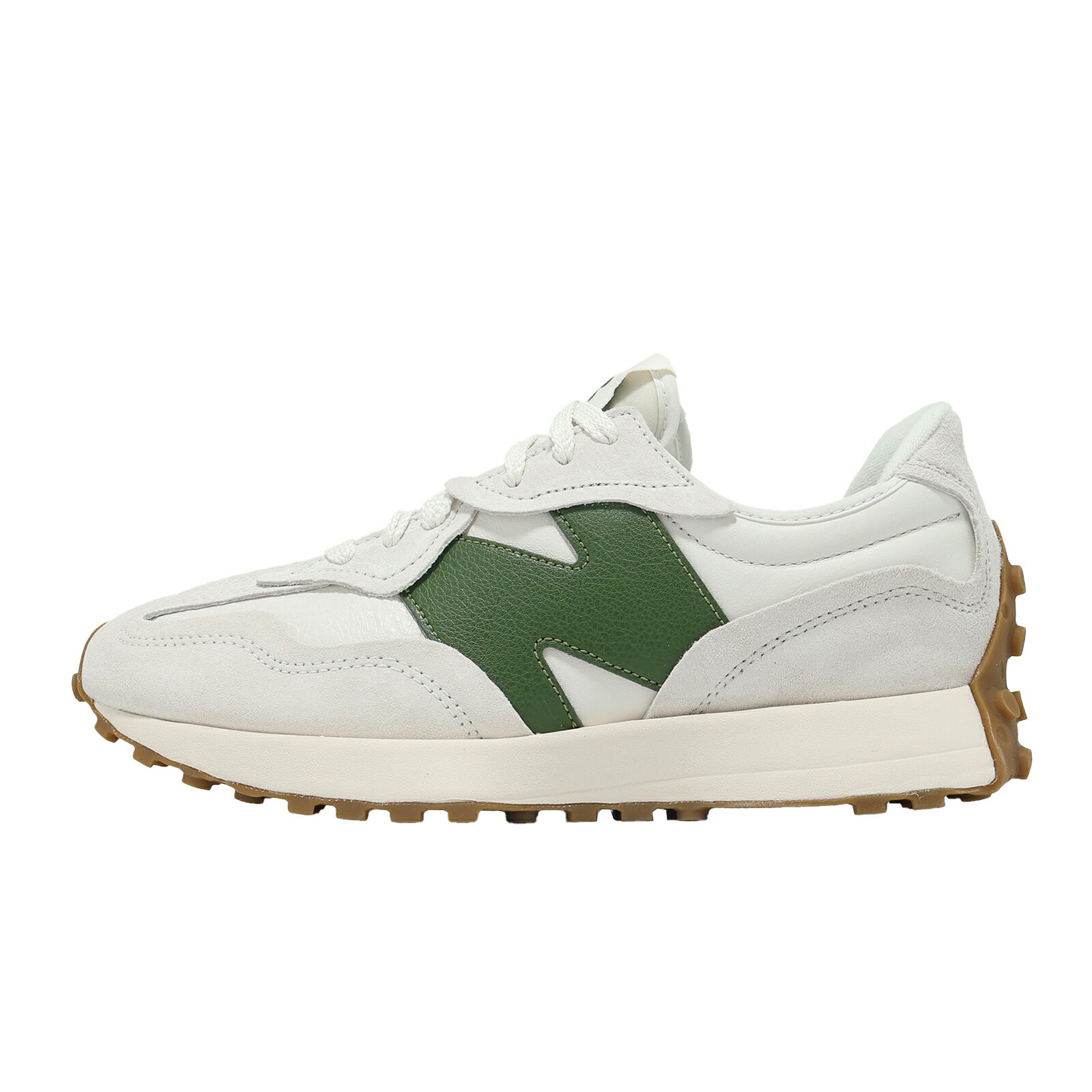 New Balance NB 休閒鞋 327 男鞋 女鞋 白 綠 復古 麂皮 膠底 情侶鞋 紐巴倫 U327WKN-D