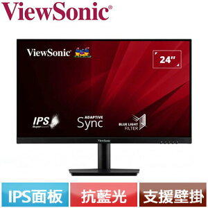 【跨店20%回饋 再折$50】ViewSonic優派 24型 Full HD VA2409-H 窄邊框螢幕