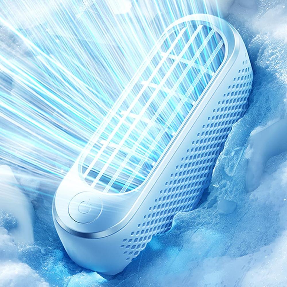 【日本代購】RANVOO L20 便攜式手持風扇｜四合一設計｜雙渦輪強風｜3000mAh｜USB-C 充電｜靜音無葉｜藍色