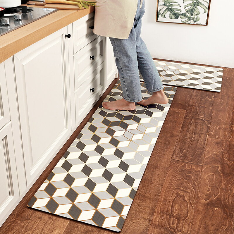 長條現代廚房地墊吸水吸油防滑腳墊防油防水家用墊子進門門墊地毯