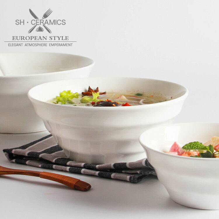 陶瓷日式面碗牛肉拉面碗創意螺紋湯碗米線碗泡菜碗大號湯碗餐具碗