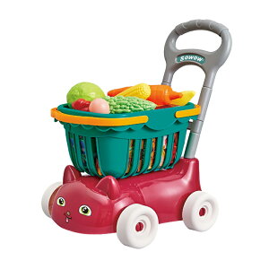兒童購物車 兒童1-4購物推車籃子水果食品男女孩過家家兒童玩具【MJ191250】