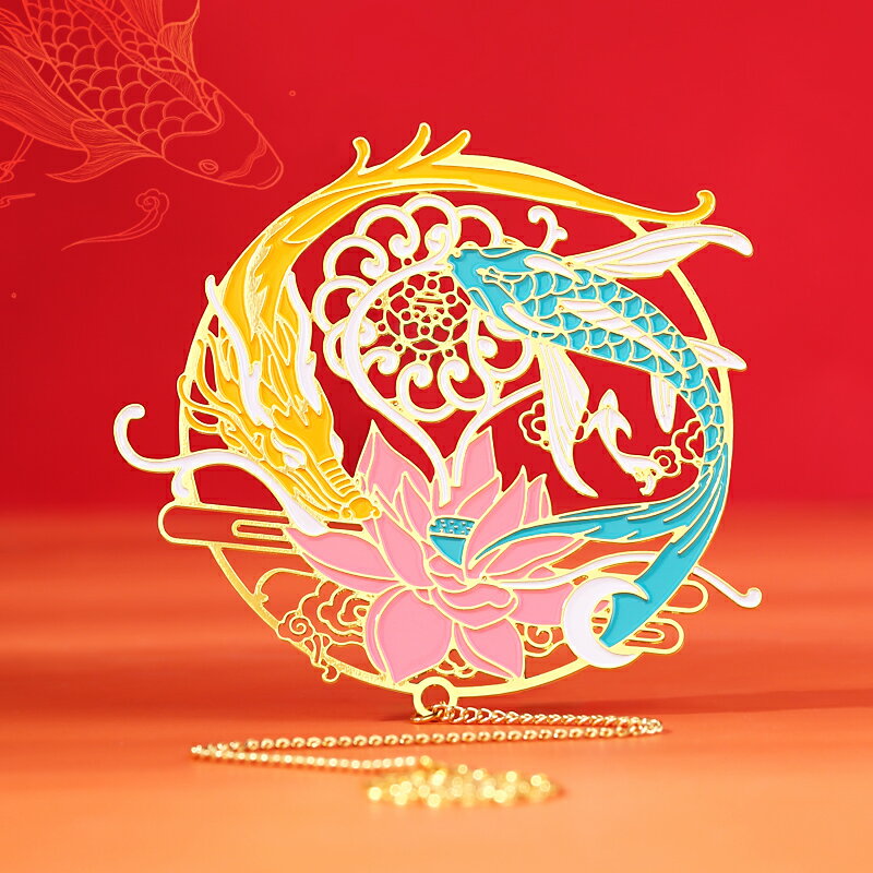 故宮金屬書簽精緻鏤空古風禮物紀念品禮盒 牛年新年古典中國風學生用簡約創意文創產品精美小禮品定製