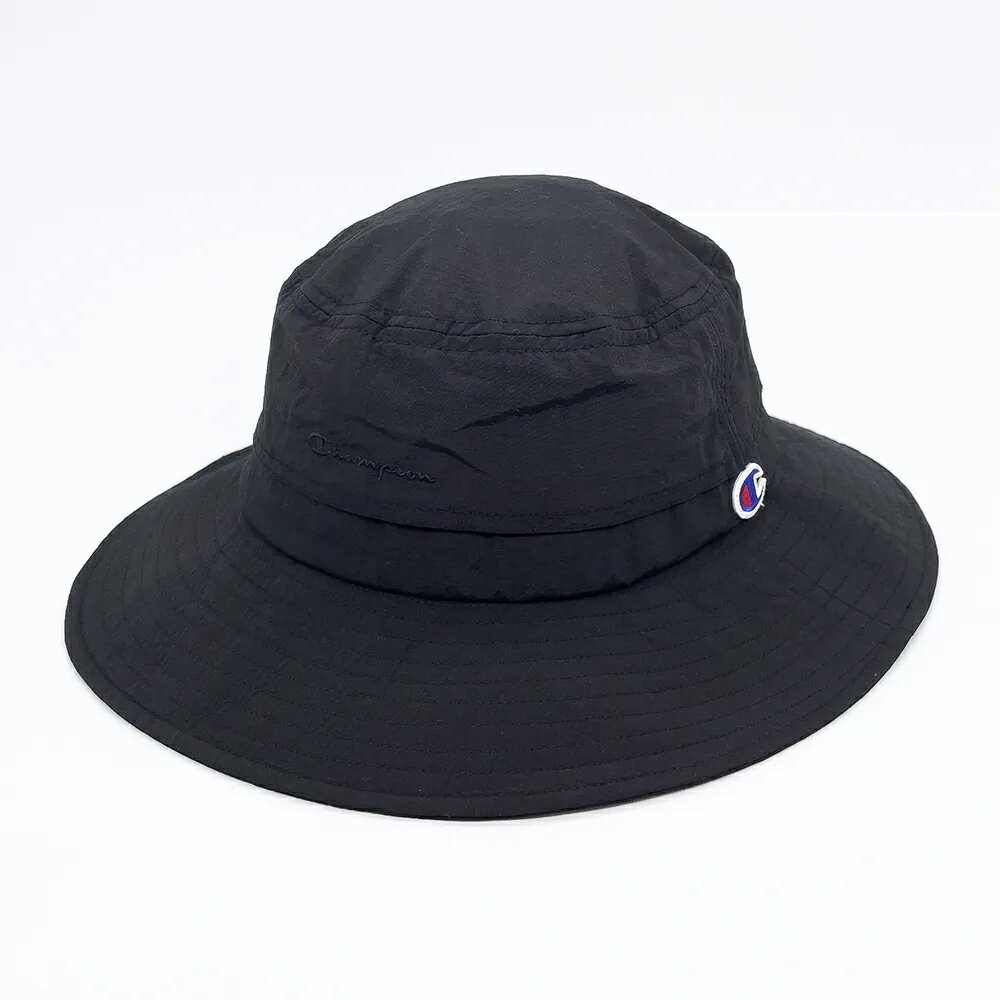 【毒】Champion 台灣公司貨 戶外風草寫LOGO尼龍漁夫帽 (黑色)187-0122-BLACK