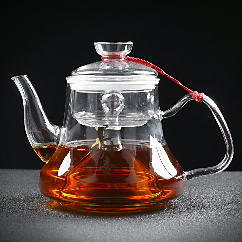 耐高溫加熱玻璃茶壺燒水壺泡茶煮茶器蒸茶家用單壺過濾茶水