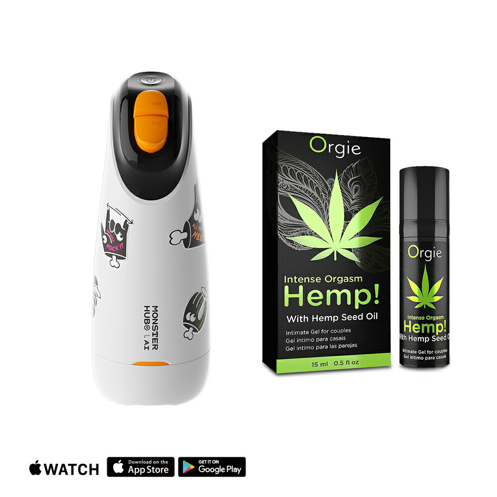 SISTALK 怪獸集合創新AI智能絢風杯-暴風白✖ Orgie 大麻籽油快感增強液 15ml