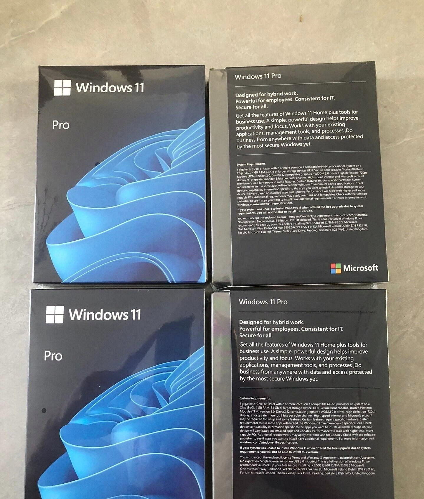 Windows 11 Pro英文專業版 正版彩盒 USB系統安裝 Win10 Pro升級 永久授權【微軟批發零售】