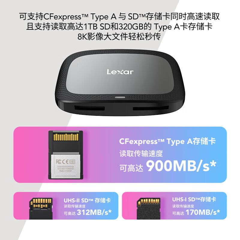 Lexar雷克沙CFexpress Type A / SD USB 3.2 Gen 2 讀卡器type-c索尼尼康佳能高速讀卡器[領邦五金配件]