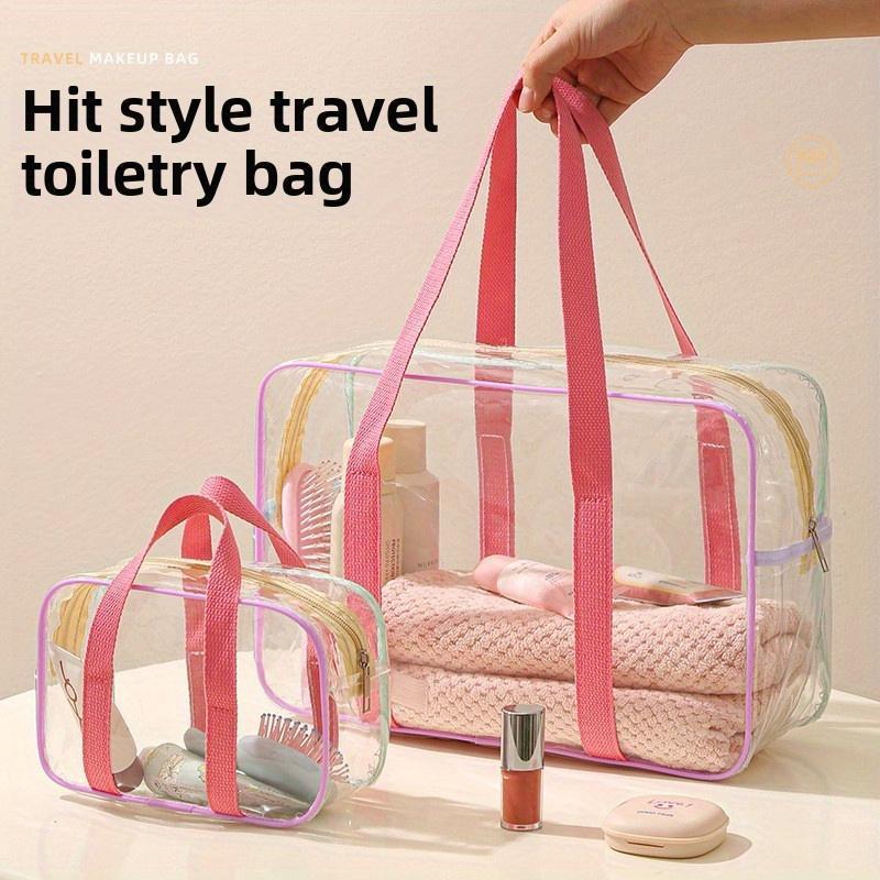 Trendy PVC Transparent Beach Tote Bag Colored Beach Bag