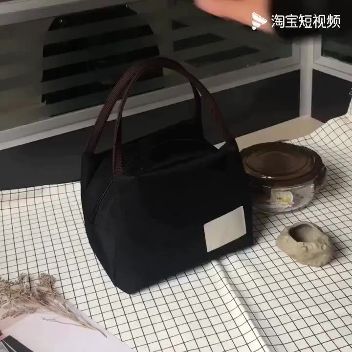 日式帆布手提包便當包保溫袋飯盒袋女飯盒袋子媽咪包飯盒包手提袋