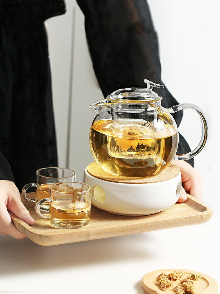 家用耐高溫玻璃茶壺茶杯子單壺泡茶壺煮茶器電磁電陶爐燒水壺套裝