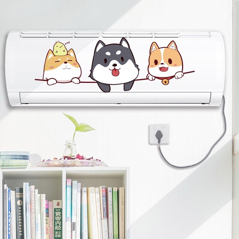 掛式空調貼紙自粘卡通創意冰箱裝飾個性翻新貼膜3d立體兒童房貼畫