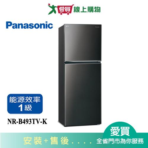 Panasonic國際498L無邊框鋼板雙門變頻電冰箱NR-B493TV-K 含配送+安裝【愛買】