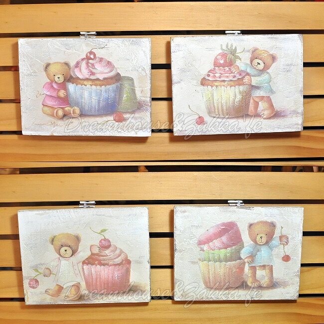 鄉村仿舊木板畫 甜點小熊 《4款任選》★ 夢想家精品生活家飾 ★