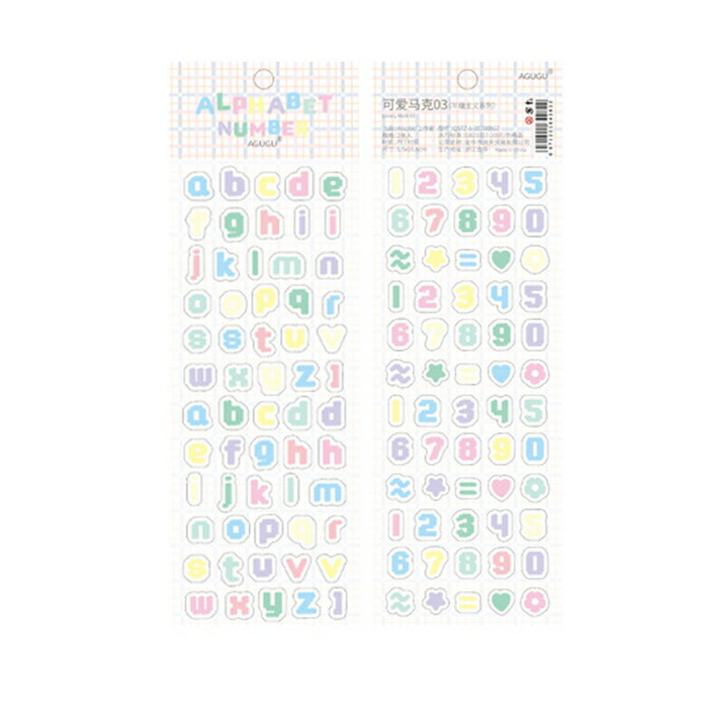 半糖主義創意數字字母閃光貼紙 (2入裝) 雷射貼紙 手帳貼紙 裝飾貼紙【BlueCat】【JC4231】 7