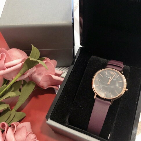 美國代購台灣現貨亞曼尼ARMANI 大理石紋女錶手錶AR11172【送禮精選